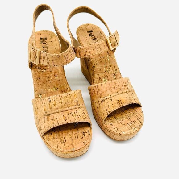 Korsk-easy Women's Tan Wedge Sandals - Picture 1 of 6